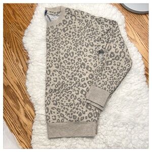 Splendid Leopard Print Crewneck Sweater – Size Small